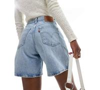 Levi's - Pantaloncini di jeans ampi a vita alta azzurri-Blu W27