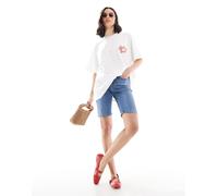 Levi's Shaping Bermuda Pantaloncini, Camp Denim Short, 30W Donna