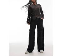 Levi's - Pantaloni cargo dad fit larghi neri-Nero W26 L30