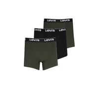 Levi's Repeat Logo Boxer Briefs, Kaki Combo, M (Pacco da 3) Uomo
