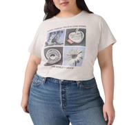 Levi's Perfect Tee Benitoite Cloud Dancer STRI T-Shirt Donna (Pacco da 1)