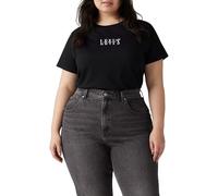 Levi's Perfect Tee T-Shirt, PL Serif EMB Caviar, 3XL Plus Donna