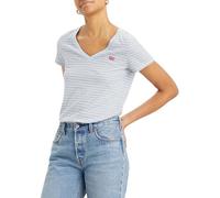 Levi's Perfect V-Neck, T-shirt Donna, Penny Stripe Kentucky Blue, L