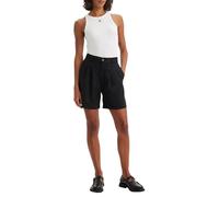 Levis Pleated Trouser Short Blacks, Pantalone Corto con Pieghe Neri da Donna, Caviar,