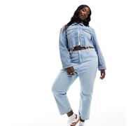 Levi's Plus - 501 - Jeans taglio corto dritti azzurri-Blu 48