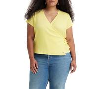 Levi's Plus Size Dg Pointelle Wrap Felpa, Polvere Giallo, XL Donna