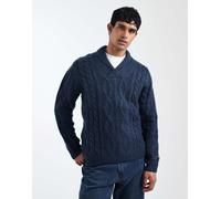 Levi's Polaris - Maglione lavorato a trecce con collo sciallato blu navy mélange S