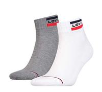 Levi's Quarter, Calzini Unisex - Adulto, Bianco/Grigio, 43-46