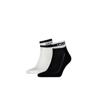 Levi's Quarter, Calzini Unisex - Adulto, Nero/Bianco, 35-38