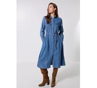 Levi's® - QUINCEY LS MAXI DRESS MED INDIGO - FLAT FINISH Blu - Abbigliamento XS Blu