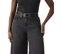 Levi's Rectangle Buckle Belt Donna, Caviar, 85