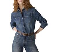 Levi's Rectangle Buckle Belt Donna, Leather Brown, 90
