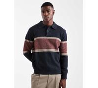 Levi's - Redwood - Maglione stile rugby lavorato blu navy mélange con riga sul petto L
