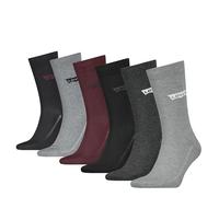 Levi's Regular Cut Batwing Logo Classic Sock, Colour Combo, 39-42 (Pacco da 6) Unisex-Adulto
