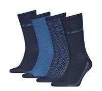 Levi's Regular Cut Losange Giftbox Classic Sock, Combo Blu, 43-46 (Pacco da 4) Unisex-Adulto