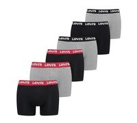Levi's Repeat Logo Boxer Briefs, Middle Grey Melange Combo, S (Pacco da 6) Uomo