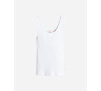 LEVI'S® Canotta da Donna Bianca a Costine Scollo Rotondo Ampio S