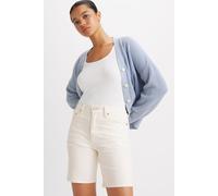 Levi's Ribcage Bermuda Shorts White Taglia: W26 | Pantaloncini Outlet | Donna | Bianco