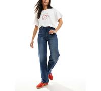 Levi's - Ribcage - Jeans alla caviglia a vita alta dritti blu scuro-Blu navy W30 L29