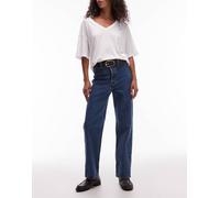 Levi's - Ribcage - Jeans dritti alla caviglia blu medio stile western W34 L29