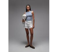 Levi's - Ribcage - Pantaloncini effetto consumato bianchi-Bianco W27