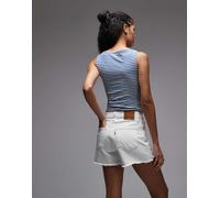 Levi's - Ribcage - Pantaloncini effetto consumato bianchi-Bianco W32