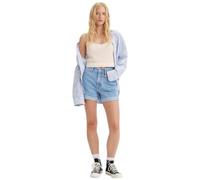 Levi's Rolled 80S Mom - Pantaloncini da Donna Med Indigo-Flat Finish, Back to Blue, 26