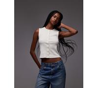 Levi's - Rory - Top senza maniche écru con bottoni-Bianco S