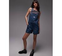 Levi's - Salopette corta multitasche in denim lavaggio scuro-Blu navy M