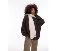 Levi's - Sciarpa color crema in maglia a coste con etichetta del logo-Bianco One Size