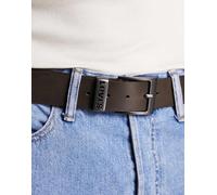 Levi's - Seine - Cintura in pelle marrone scuro con logo-Brown 100 cm