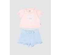 LEVI'S Set 2 pezzi da bambino in cotone con logo a contrasto 9M Rosa