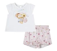 Levi's Set da tè e pantaloncini da bambina Sgss241, Sugar Swizzle (crema), 18 Monate (18M)