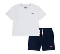 Levi's Set T-Shirt Batwing E Shorts In Maglia Bianco Bambino