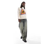 Levi's Skateboarding - Maglietta a maniche lunghe squadrata crema con stampa di prisma-Bianco S