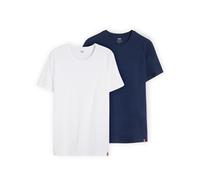 Levi's Slim 2-pack Crewneck Tee, T-shirt Uomo, Dress Blues/ White, L