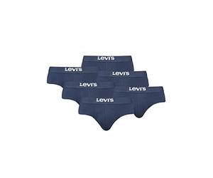 Levi's Solid Basic - Slip da uomo in cotone biologico, confezione da 6, blu navy, M