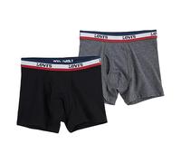Levi's Kids Sportswear Logo Boxer Brief 2Pk Pantaloncini boxer Bambini e Ragazzi, Nero, M