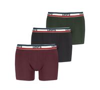 Levi's Sportswear Logo Boxer Briefs, Rosso/Nero/Verde, L (Pacco da 3) Uomo