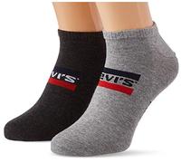 Levi's Sportswear Logo Low Cut Socks (2 Pack) Calzini, Middle Grey Melange/Antracite, 43-46 Unisex-Adulto