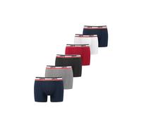 Levi's Sprtswr Logo Boxer Brief Org Co 6P Ecom, Uomo, Blu/Rosso/Grigio, XXL, (pacco da 6)