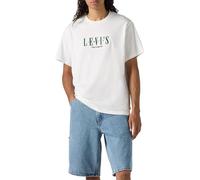 Levi's - T-shirt vestibilità comoda bianca con logo serif ricamato sul petto-Bianco M