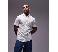 Levi's - Sunset - Camicia regular fit in misto cotone e lino bianca a righe blu a maniche corte L