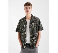 Levi's - Sunset Camp - Camicia a maniche corte nera a fiori-Nero S