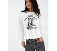 Levi's sweatshirt boxy con stampa grafica vintage bianco L
