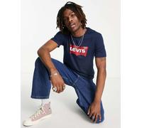 Levi's - T-shirt blu navy con logo batwing M