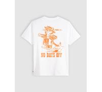 Levi's - T-shirt comoda bianca con stampa "No Days Off" sul retro-Bianco M