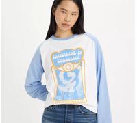 Levi's T-Shirt Donna Graphic Way Back Tee Maglietta a Maniche Lunghe Bianco-M...