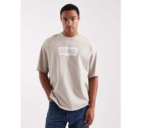Levi's - T-shirt oversize beige con mezze maniche e logo batwing vintage-Neutro M