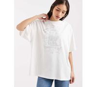 Levi's T-shirt oversize con stampa grafica bianca-Bianco S